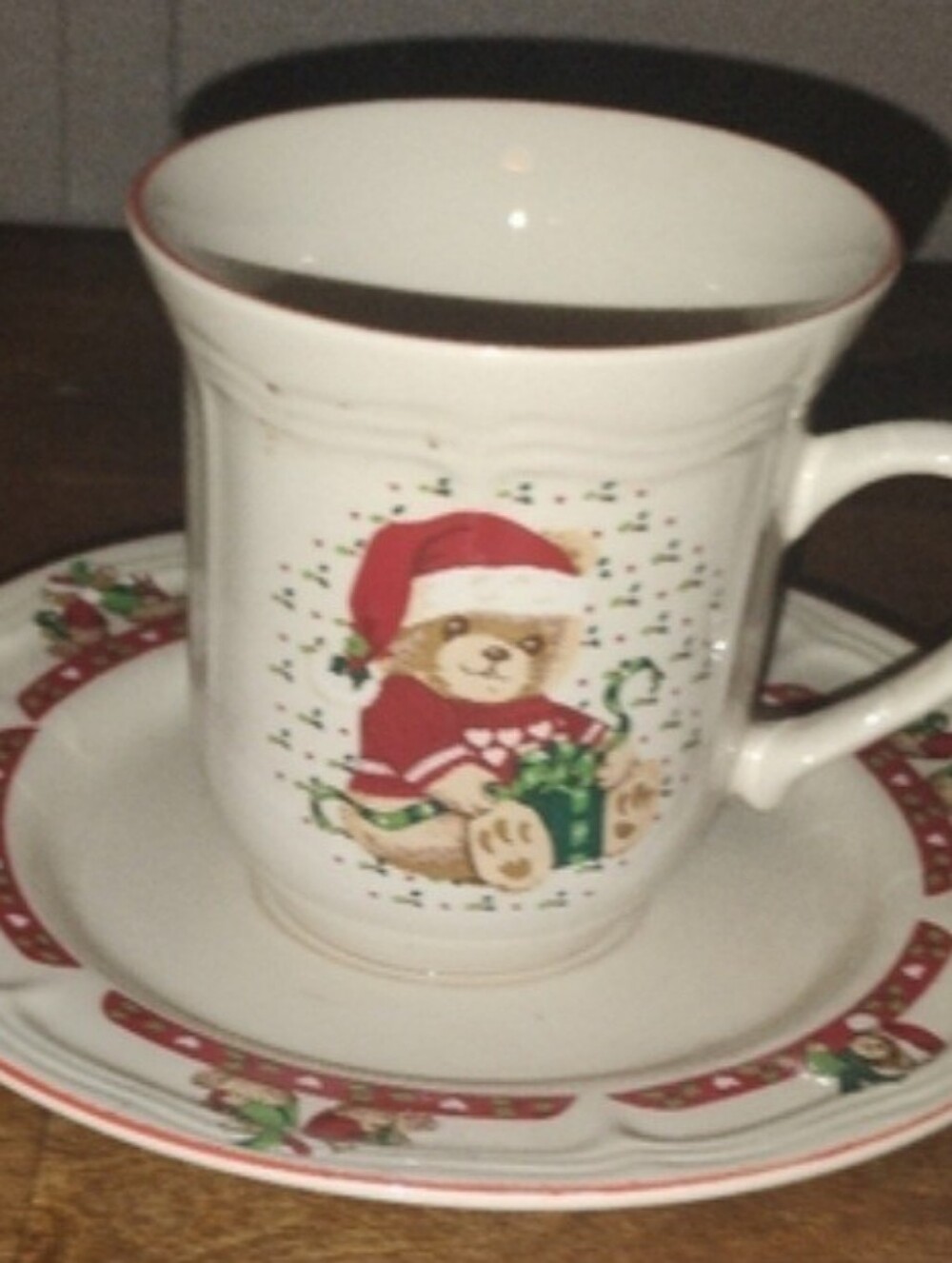 Tienshan Theodore Bears Christmas Stoneware ONE 5 Piece Place Settings